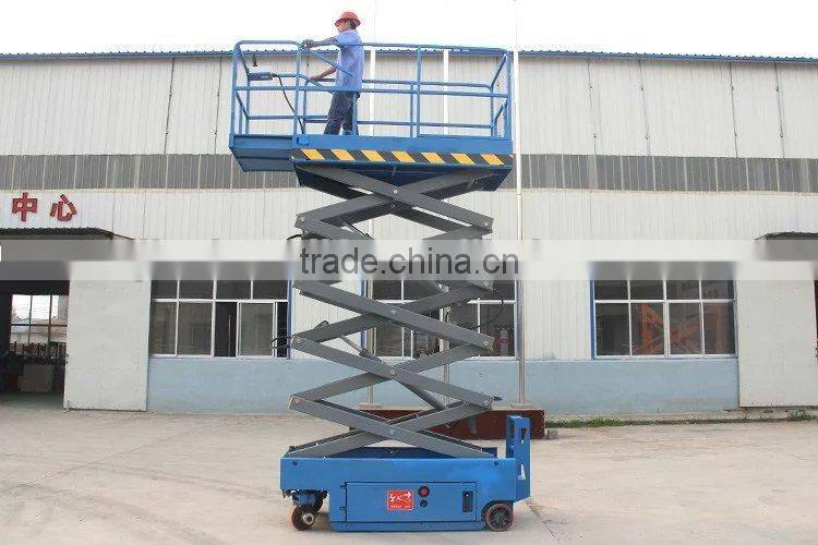 self-propelled four mobile scissor hydraulic lifts/auto-walking scissor lift work platform