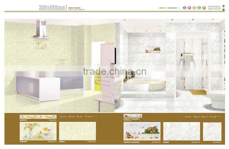 the size 300*600 of waterproof ceramic wall tile D8270