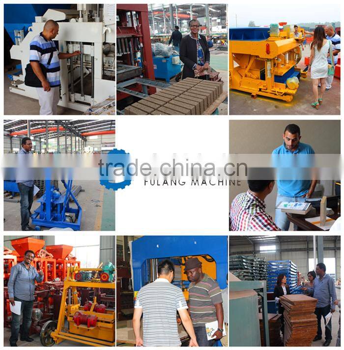 concrete block making machine with high viberating force/how to make a clay brick QT40-2