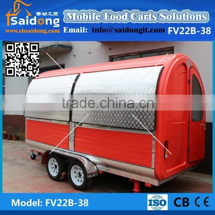 Newest design BBQ cart-kebab van-coffee cart trailer for sale coffee,snack food,crepe