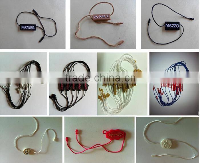 quality string seal tag, hang tag string, garment plastic seal tag black seal tag pen with string
