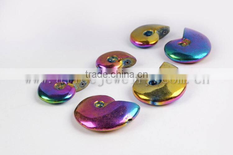 Top selling products natural rare ammonite fossils cabochon pendant charm