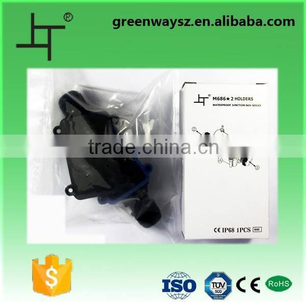 ip68 grade 3pin 2 way submersible junction box with tuv