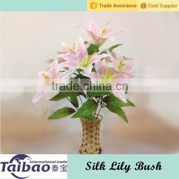 Tianjin Taibo wholesale long casing stem PU artificial stargazer lilies