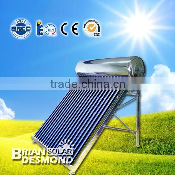 Africa and Mexica compact pressurized solar water heater supplier