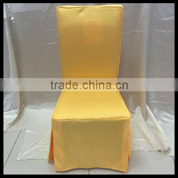 hotel linen 100% polyester plain dyed banquet chair cover wholesale