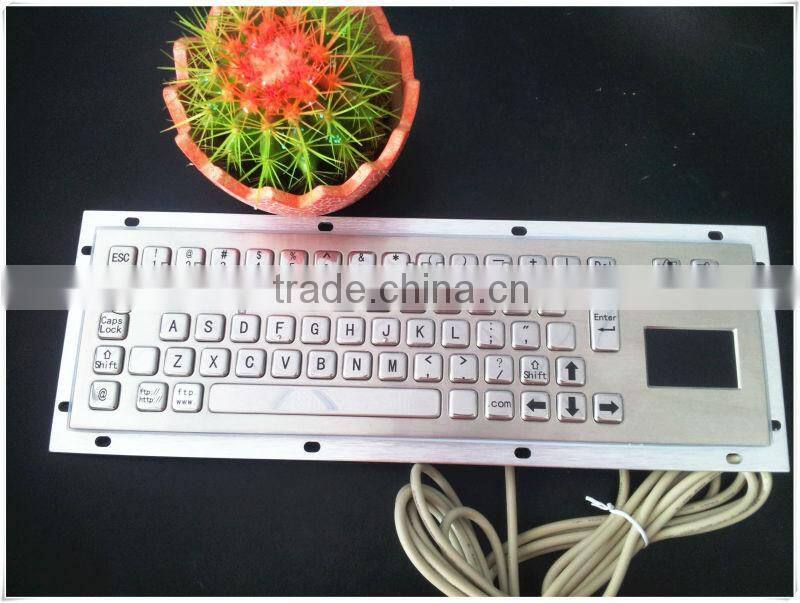 Industrial custom stainless steel waterproof metal keyboard with touchpad