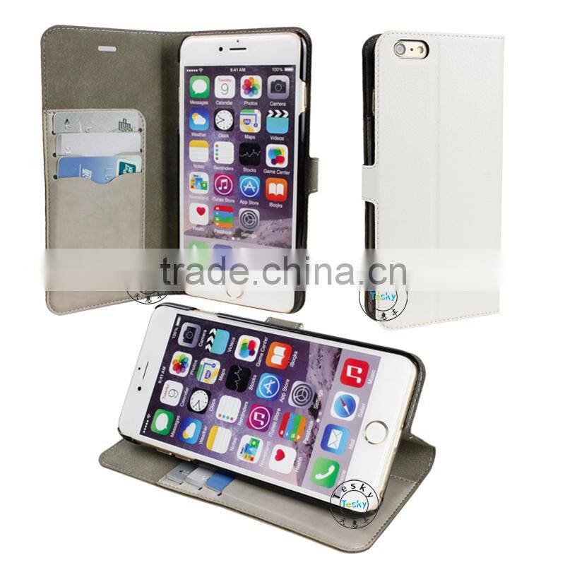 have in stock cheap leather wallet for iphone 6 case with custom design