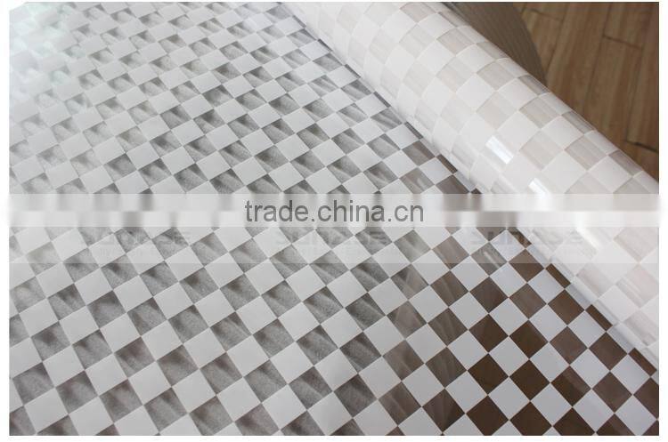 Decorative PET 20mm White Chessboard Square Wallpaper Similar to 3M Window Film