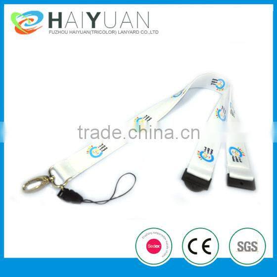 fast delivery beautiful polyster heat-transfer lanyard