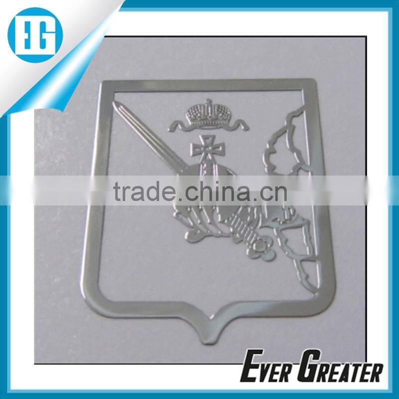 Custom decorative sticker silver nickel electroformed sticker metal nickel stickers