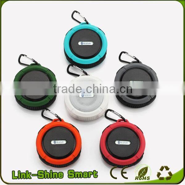 Portable mini bluetooth shower speaker with built-in Mic