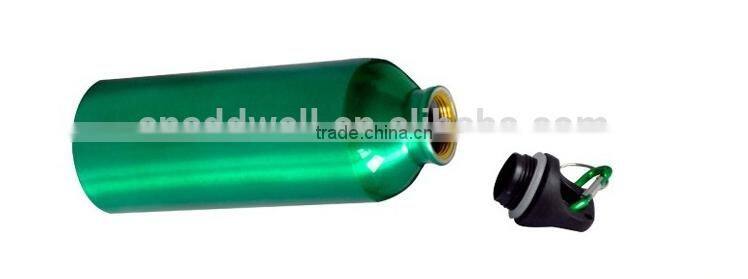 Outdoor light weight aluminum camping sport bottle with carabiner