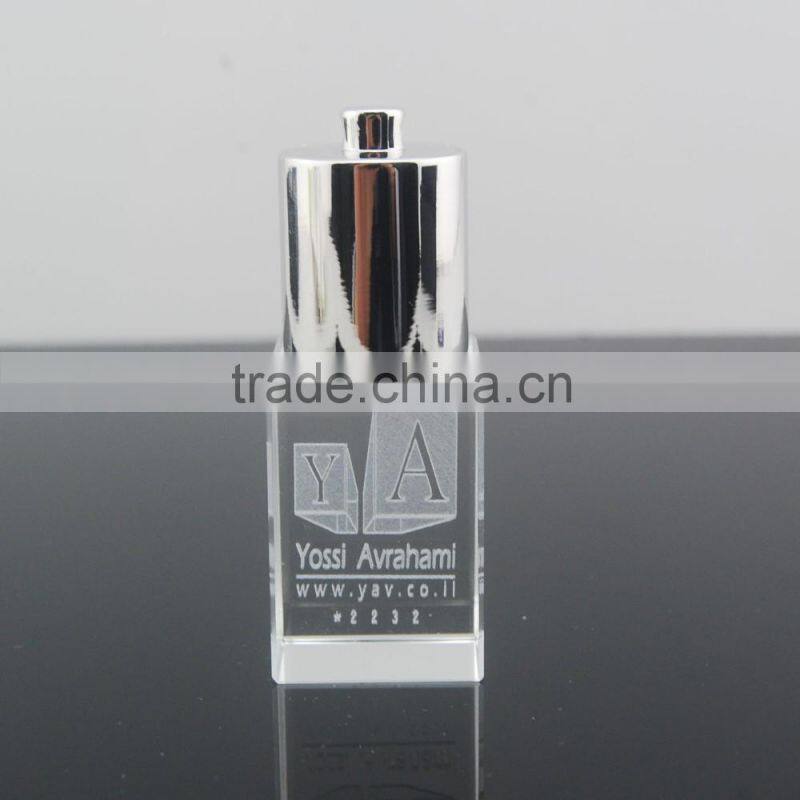 3D Laser Engraved Logo Usb Flash Drive Usb 2.0 Flash Drive Memory Stick Crystal Pen Drive
