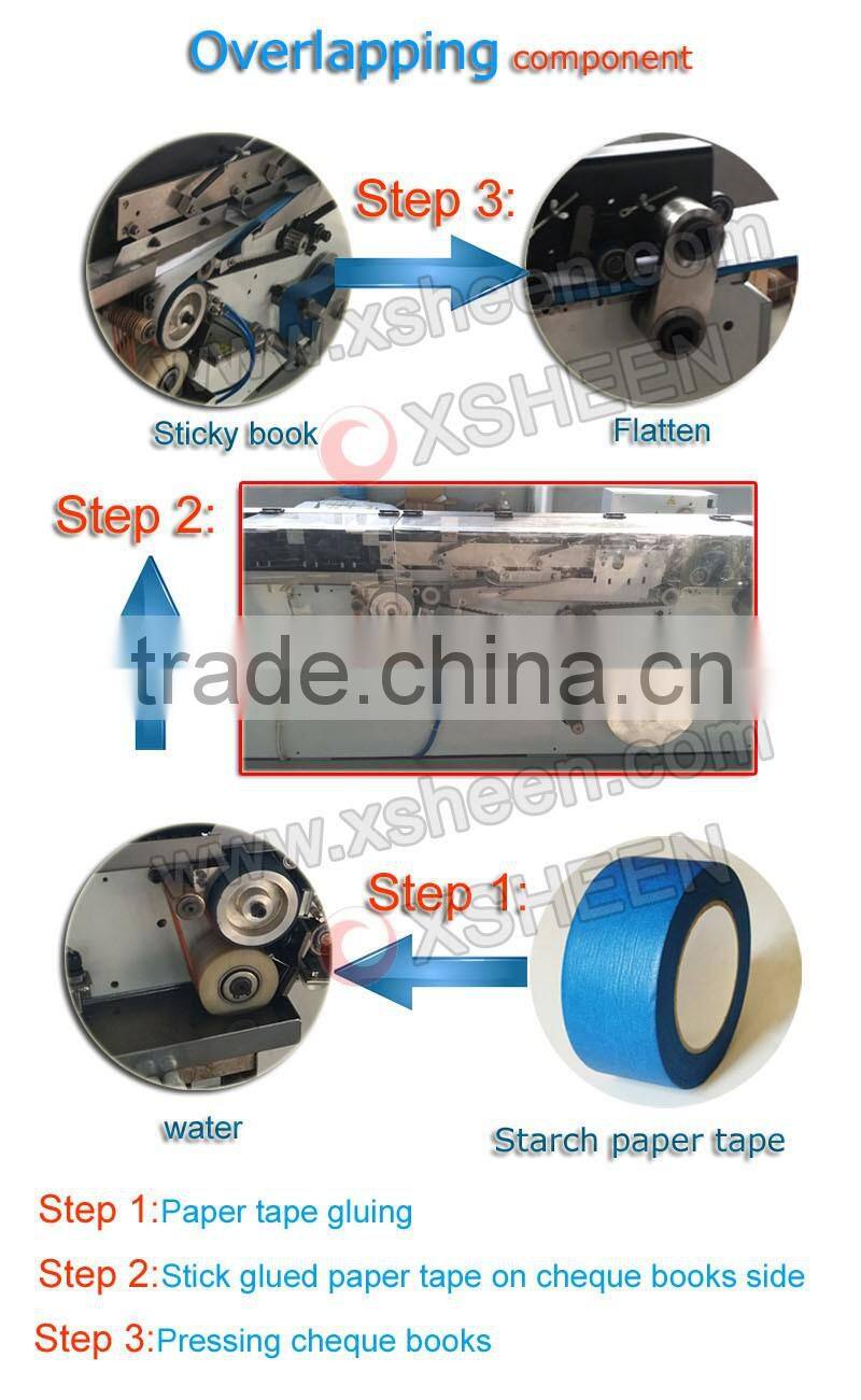 Automatic paper cheque book finishing machine