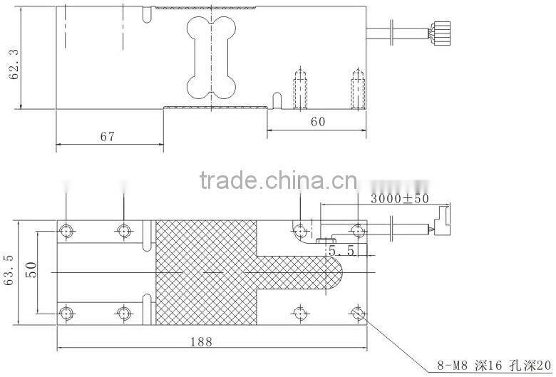 Alibaba China 50kg Single Point Load Cell PX11