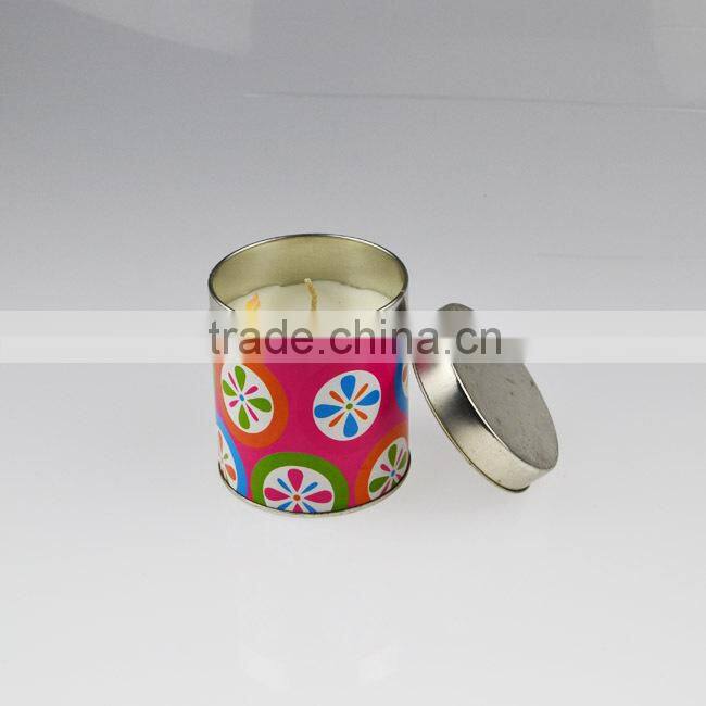 Custom round Metal candle tin