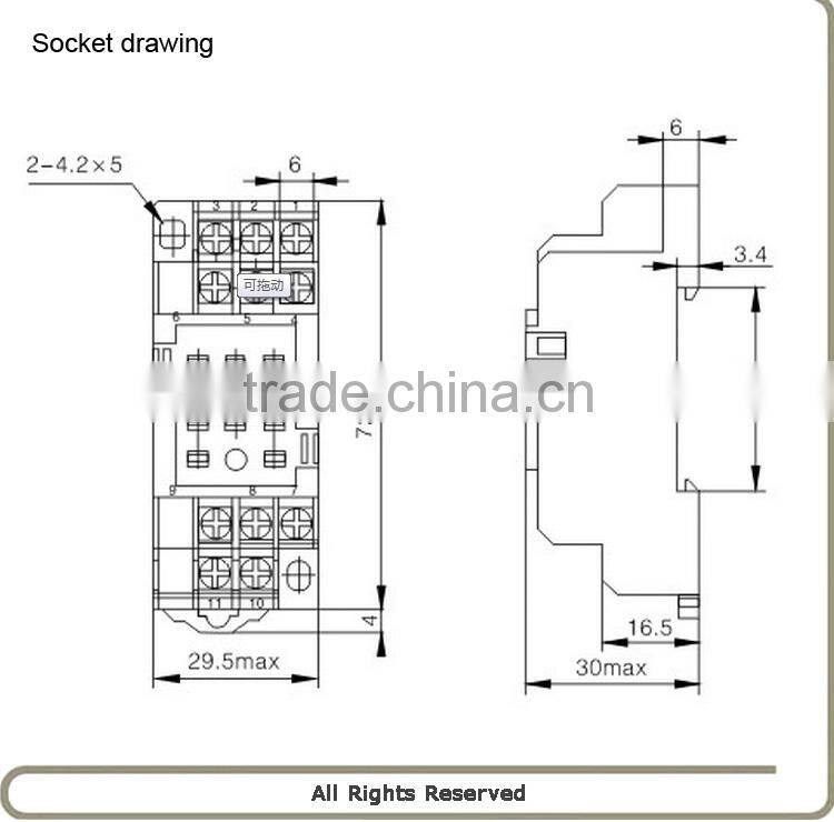 5A 11PIN HH53P MY3 relay socket PYF11A