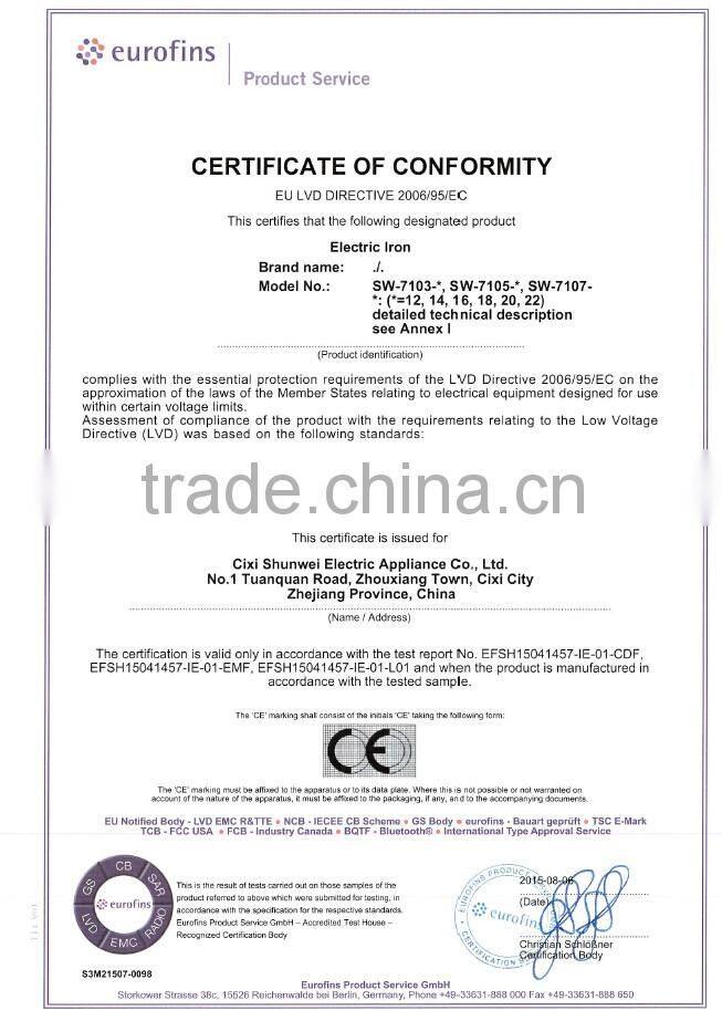 2016 newest electrical iron/national electric iron/electric steam iron