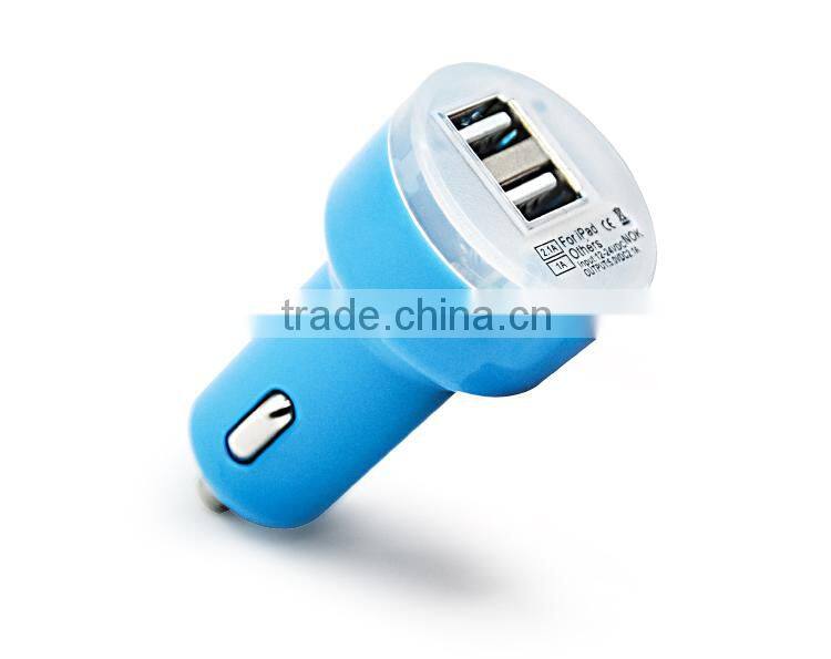 Colorful Car Charger Universal Dual USB Car Charger with Best Price