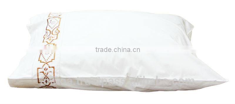 Wholesale plain cotton embroidery pillow cases for hotel