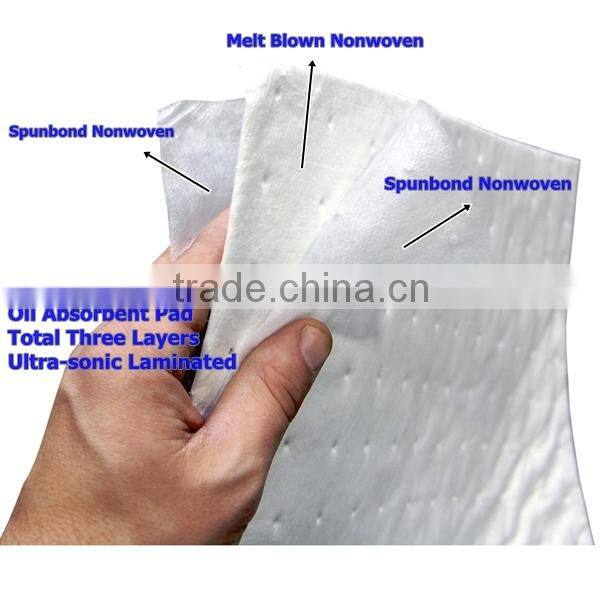 Quality spill control high absorbency oil absorbent pad