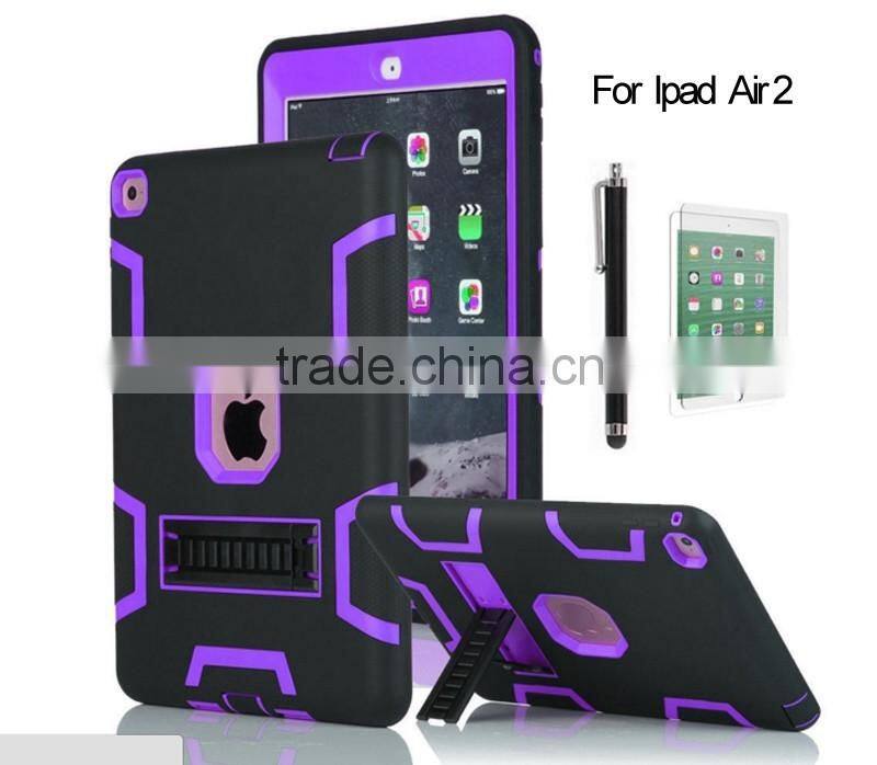 Tough duty anti-slid hybrid TPU tablet case for iPad Air 2 iPad 6 Gen