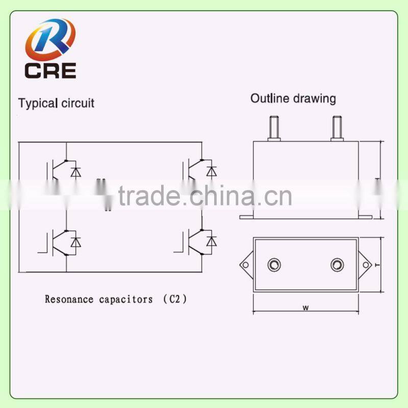 resonance capacitor, high voltage discharge capacitor, film capacitor