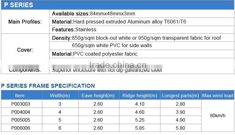Outdoor aluminum pagoda tent for yard / garden