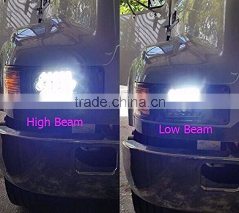 truck parts 4x6" 45w square 4x4 accessories led headlight high low beam headlamp for offroad Excavator, truck, heavy machinery