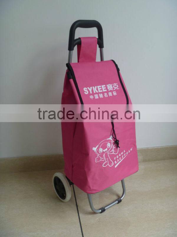 Easy carry foldable shopping trolley bag,ladies trolley tote bag-GW52