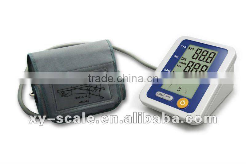 Arm blood pressure monitor, Low noise tech. Auto-Reading Blood Pressure Monitor Arm type