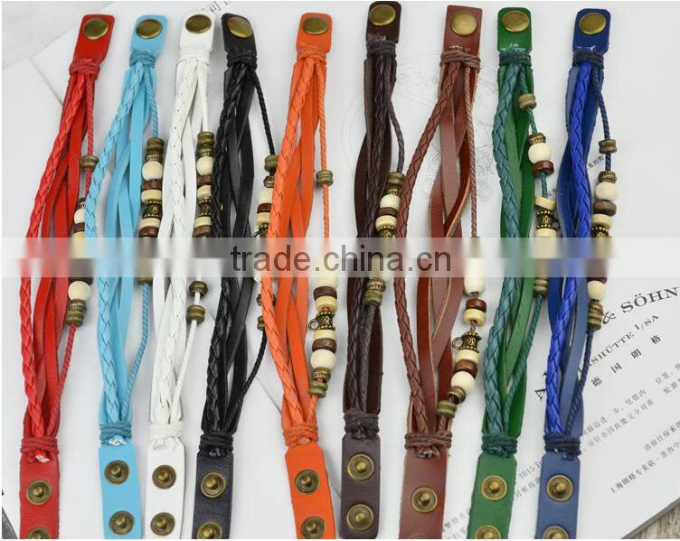 New Hot Retro metal Fashion Leather Bracelet Water Quartz Hand Clock Women Wrist Watch ,antique gold filled watch