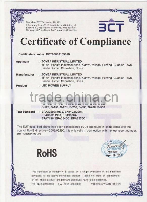 250w 12v newest product ip67 led power driver for led light