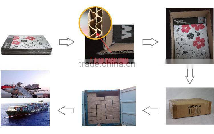 Fashion room decor stickers beautiful plastic mirror sticker