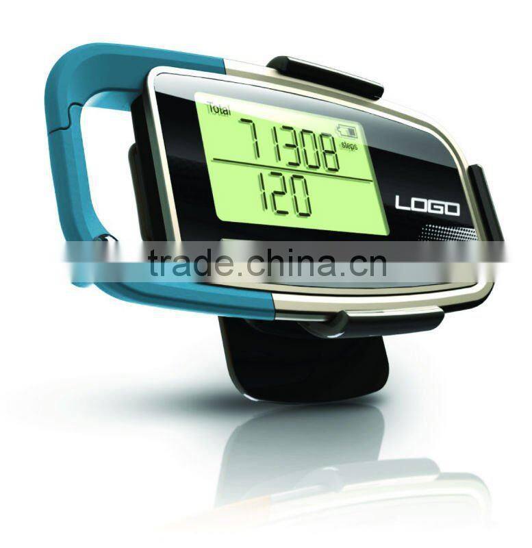 3D Accelerometer heart shaped pedometer with G-sensor memory