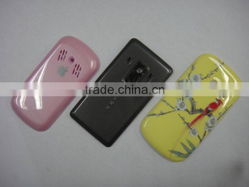 IMD/IML battery covers for smartphones 3D galvanised effect