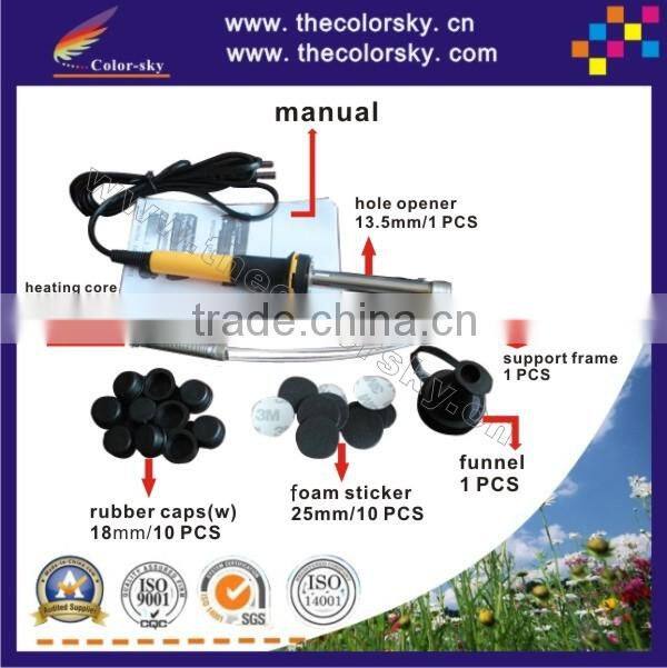 (RTT-16.5BK) hole driller digger and foam sticker plug cap for HP for canon for lexmark toner cartridge refill tool kit 220v 60w