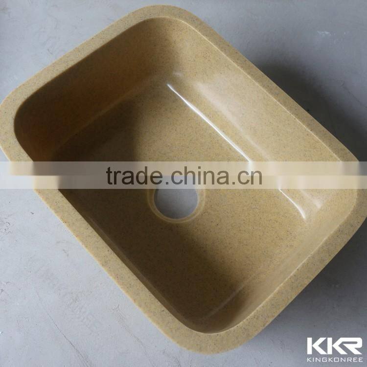 Artificial stone solid surface countertop kitchen sink