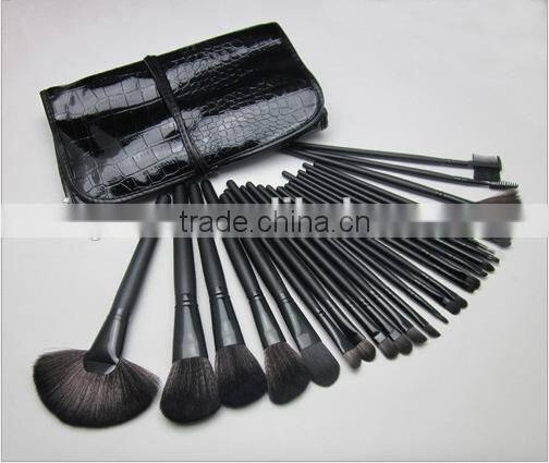 Professional Bridal Eye Lip Powder Face Makeup Brush Set With Leather Bag ,Private Label Cosmetic Makeup