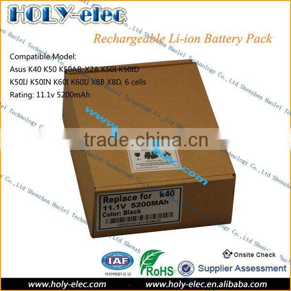 2015 New Condition 11.1V Li-ion Rechargeable Batteries A32-F82 A32-F52 For ASUS F82 K40 K50 K40AE K61 Pro79 X87 X70IJ