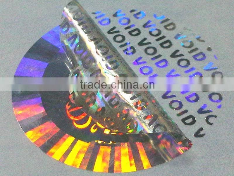 Hologram security VOID stickers