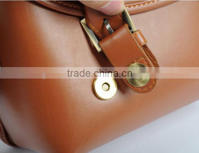 Factory competitive price PU leather Camera Bag in Dongguan