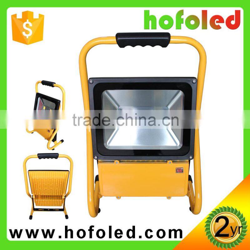 IP65 waterproof handheld 100W led rechargeable flood light with CE RoHS