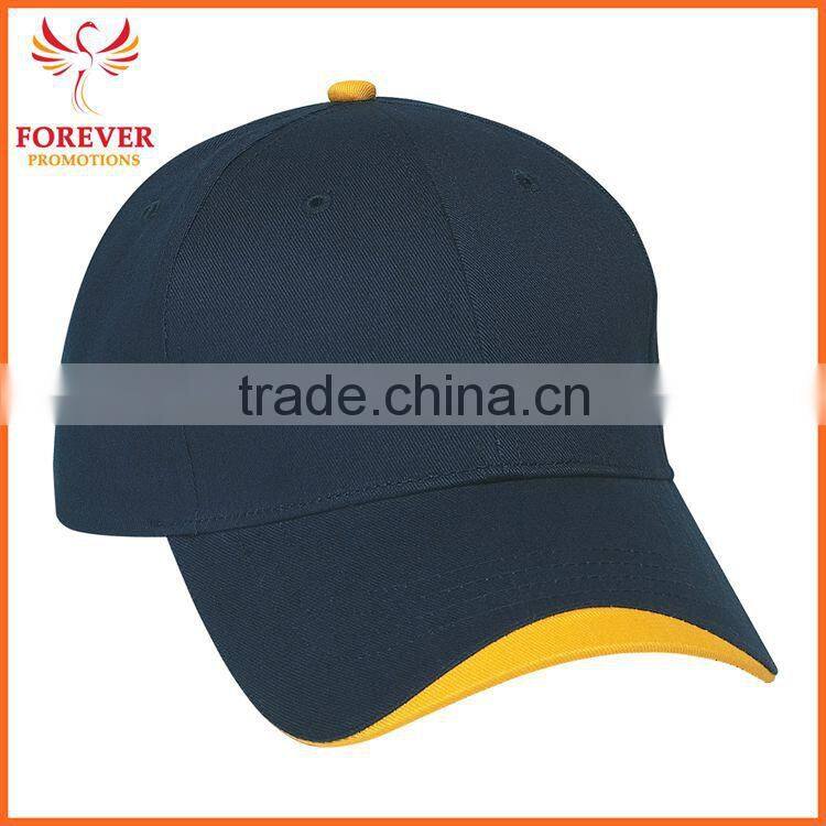 2016 Wave Sandwich Baseball Cap Custom Logo Design Cotton Black White Baseball Cap And Hat