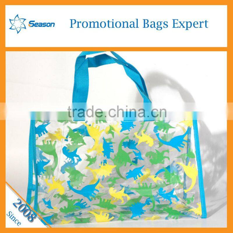 Flower print custom design makeup case Clear travel cosmetic pvc transparent Bag