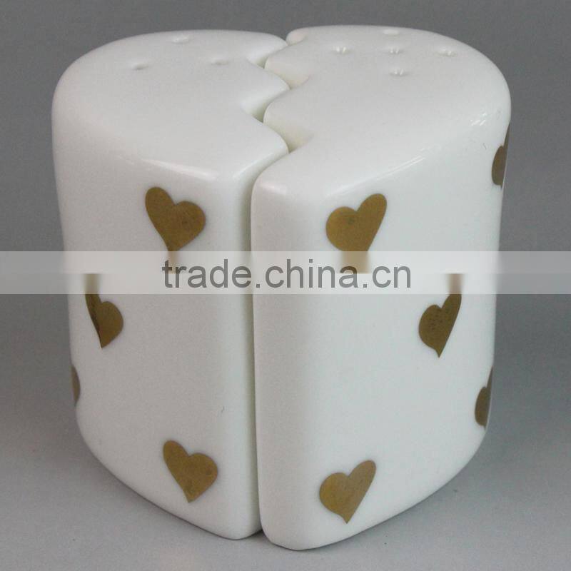 salt pepper shaker, ceramic salt and pepper shaker, salt cellar