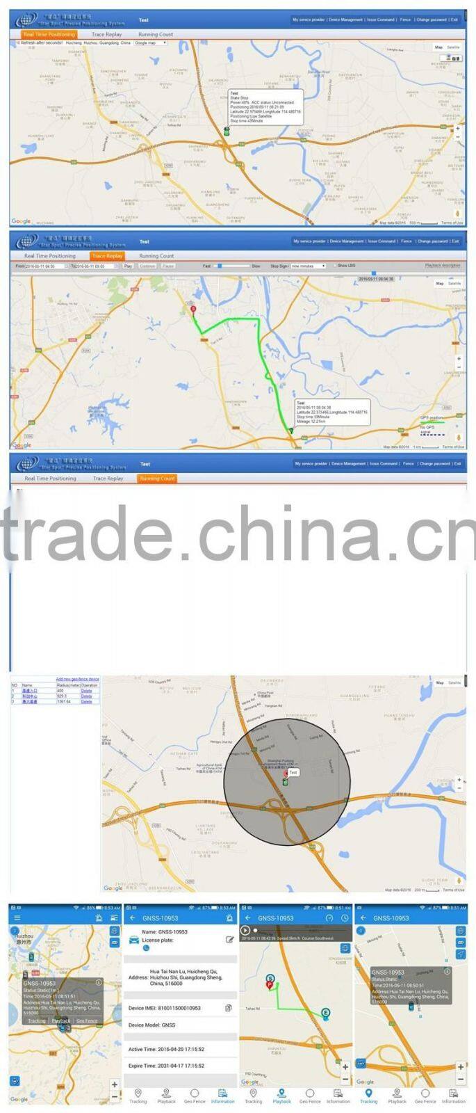 Gps tracker with free web based gps server tracking software