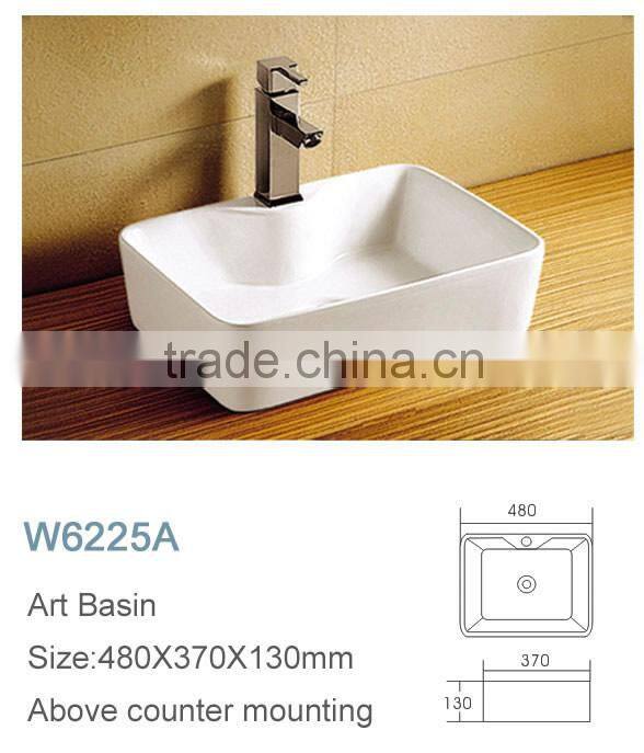 european style color art basin with facuet