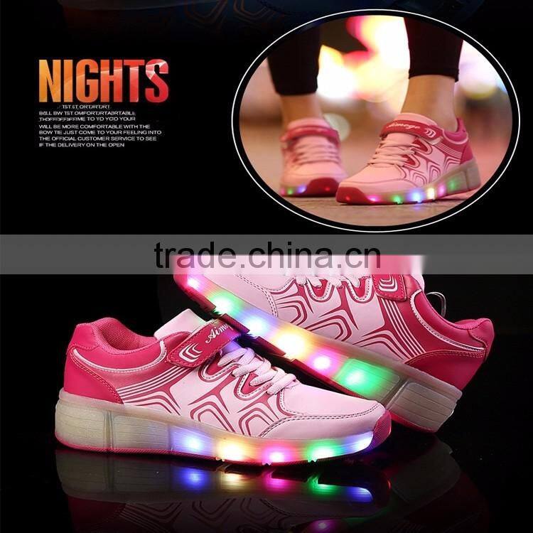 Factory wholesale OEM USB charge Children kids Led shoes sneakers Cool casual shoes for boys girls,led light kids shoes
